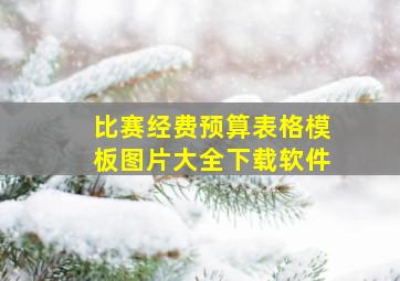 比赛经费预算表格模板图片大全下载软件