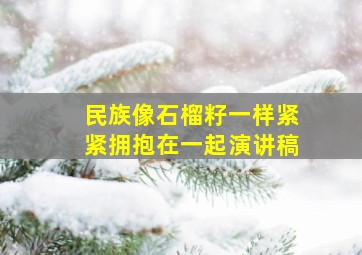 民族像石榴籽一样紧紧拥抱在一起演讲稿