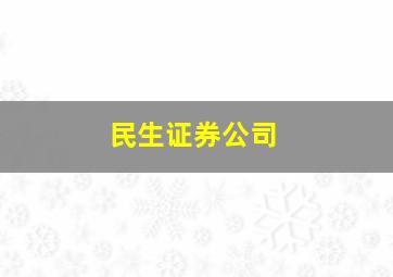 民生证券公司