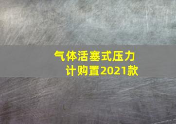 气体活塞式压力计购置2021款