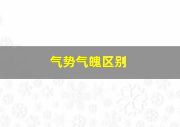 气势气魄区别