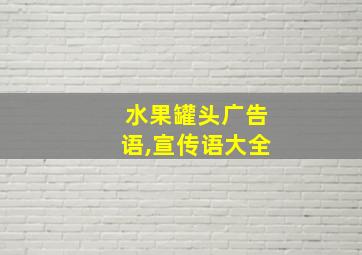 水果罐头广告语,宣传语大全