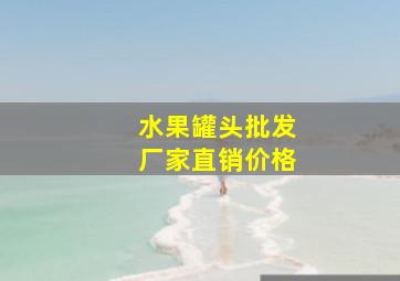 水果罐头批发厂家直销价格