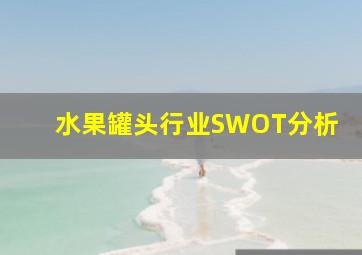 水果罐头行业SWOT分析