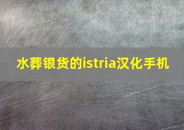 水葬银货的istria汉化手机