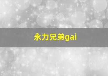 永力兄弟gai