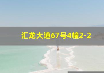 汇龙大道67号4幢2-2