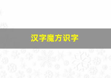 汉字魔方识字