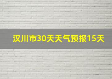 汉川市30天天气预报15天