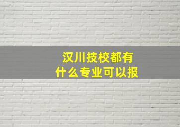 汉川技校都有什么专业可以报