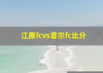 江原fcvs首尔fc比分