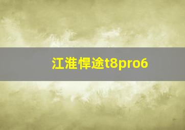 江淮悍途t8pro6