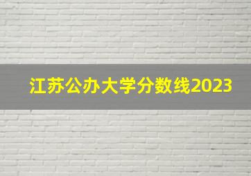 江苏公办大学分数线2023