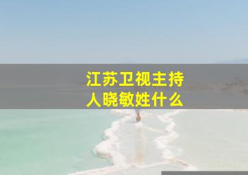 江苏卫视主持人晓敏姓什么