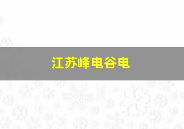 江苏峰电谷电