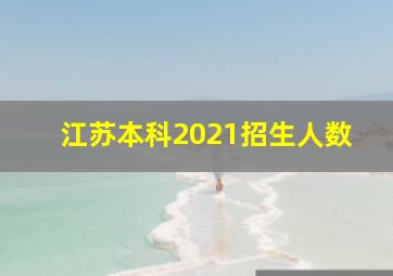 江苏本科2021招生人数