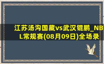 江苏汤沟国藏vs武汉锟鹏_NBL常规赛(08月09日)全场录像