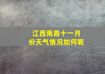 江西南昌十一月份天气情况如何呢