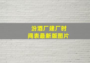 汾酒厂建厂时间表最新版图片