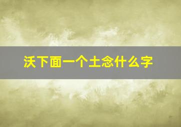 沃下面一个土念什么字