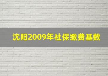 沈阳2009年社保缴费基数