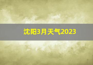 沈阳3月天气2023