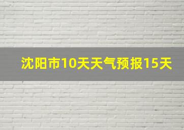 沈阳市10天天气预报15天