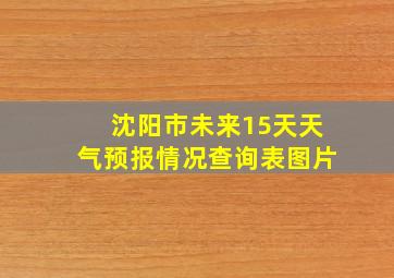 沈阳市未来15天天气预报情况查询表图片