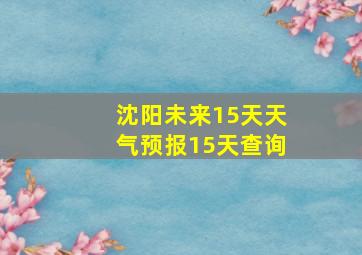 沈阳未来15天天气预报15天查询