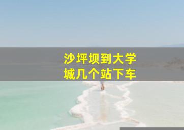 沙坪坝到大学城几个站下车