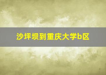 沙坪坝到重庆大学b区