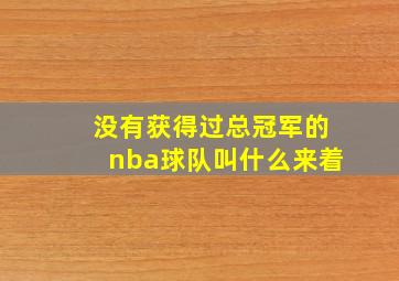 没有获得过总冠军的nba球队叫什么来着