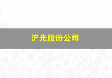 沪光股份公司