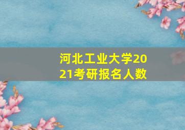 河北工业大学2021考研报名人数