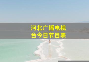 河北广播电视台今日节目表