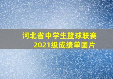 河北省中学生篮球联赛2021级成绩单图片