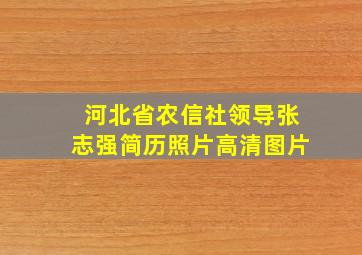 河北省农信社领导张志强简历照片高清图片