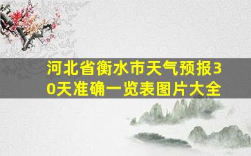 河北省衡水市天气预报30天准确一览表图片大全