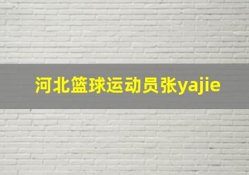 河北篮球运动员张yajie