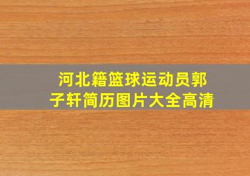 河北籍篮球运动员郭子轩简历图片大全高清