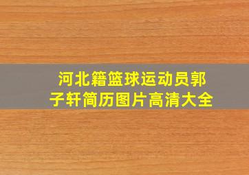 河北籍篮球运动员郭子轩简历图片高清大全