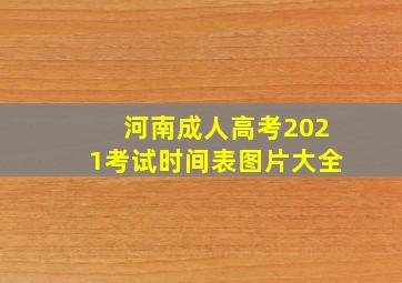 河南成人高考2021考试时间表图片大全