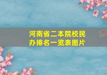 河南省二本院校民办排名一览表图片