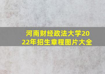 河南财经政法大学2022年招生章程图片大全