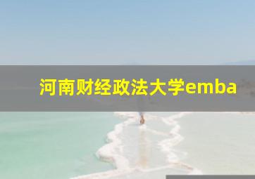 河南财经政法大学emba