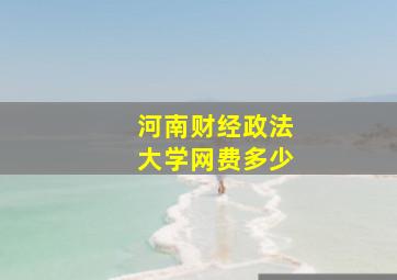 河南财经政法大学网费多少