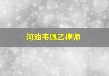 河池韦佩乙律师