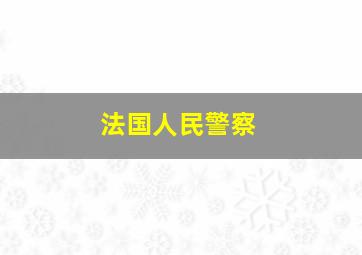 法国人民警察