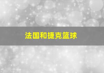 法国和捷克篮球