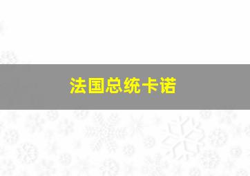 法国总统卡诺